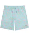 Hurley Big Boys Flamingo Printed Pull-on Swim Shorts In Blue Ice,multi