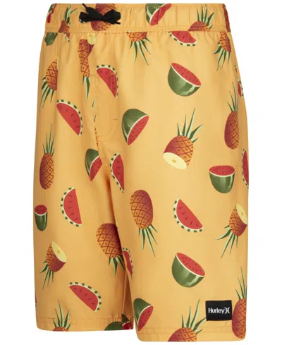 Hurley Kids' Big Boys Fruit Slice Printed Pull-on Swim Shorts In Nnectari