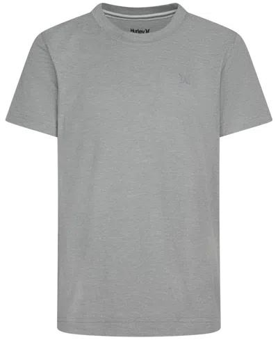 Hurley Kids' Big Boys H2o-dri Sunset Knit Short-sleeve T-shirt In Dk Grey Heather