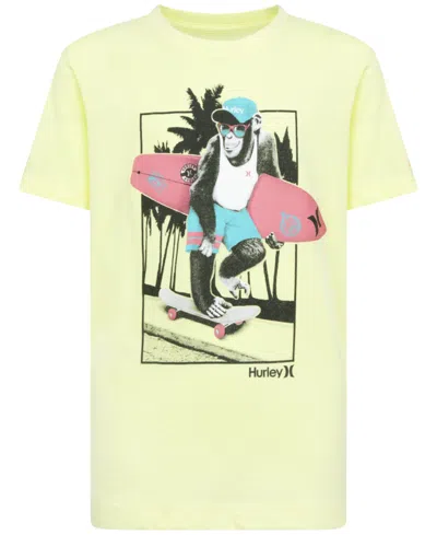 Hurley Kids' Big Boys Monkey See Graphic Short-sleeve T-shirt In Y73heavenl