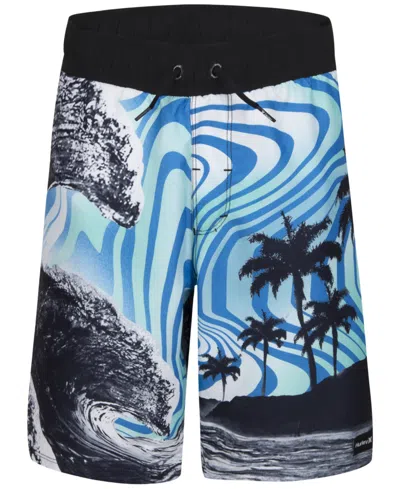Hurley Kids' Big Boys Photoreal Pull-on Swim Shorts In Black