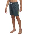 Hurley Big Boys Printed Heathered Pull-on Swim Trunks In Shadow Black