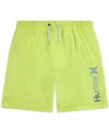 Hurley Big Boys Printed Heathered Pull-on Swim Trunks In Volt