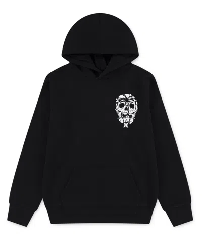 Hurley Kids' Big Boys Printed Long Sleeves Hoodie Sweatshirt In Black