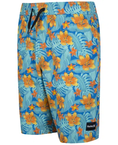 Hurley Kids' Big Boys Printed Rayon Pull-on Shorts In Neptune Blue