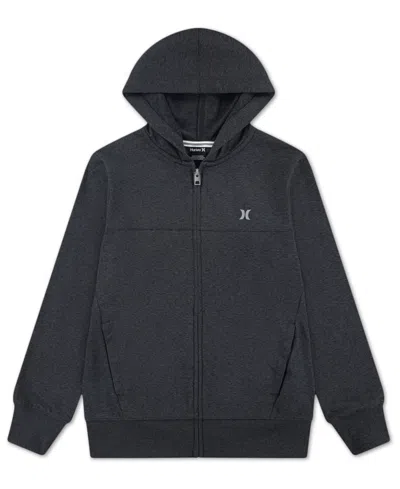 Hurley Kids' Big Boys Sunset Fleece Full-zip Hoodie In Black