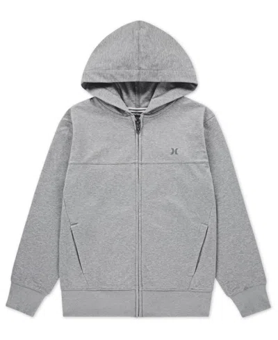 Hurley Kids' Big Boys Sunset Fleece Full-zip Hoodie In Gray