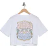 Hurley Big Breakers Crop Graphic T-shirt In Blue
