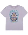 Shop Hurley Big Girls Cosmic Bloom Oversized Graphic T-shirt In Galactic Lilac Heather