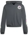 Shop Hurley Big Girls Graphic Pullover Hoodie In Shadow Black
