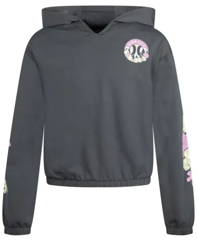 Hurley Kids' Big Girls Graphic Pullover Hoodie In Shadow Black