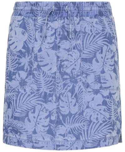 Hurley Kids' Big Girls Printed Chambray Pull-on Skirt In Bjcstamped