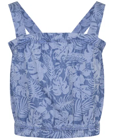 Hurley Kids' Big Girls Printed Chambray Tank Top In Bjcstamped