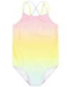 HURLEY BIG GIRLS STRAPPY ALL OVER PRINT ONE PIECE SWIMSUIT
