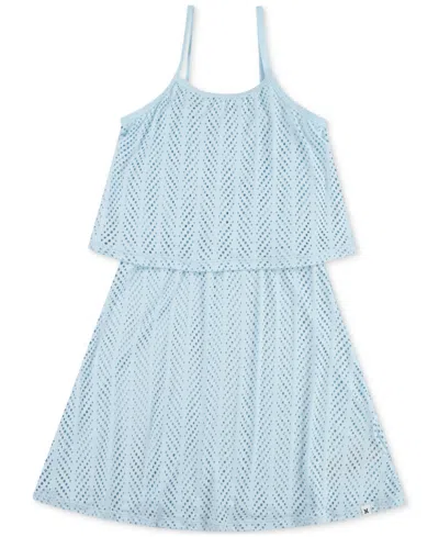 Hurley Kids' Big Girls Swim Cover-up Dress In Blue Cloud