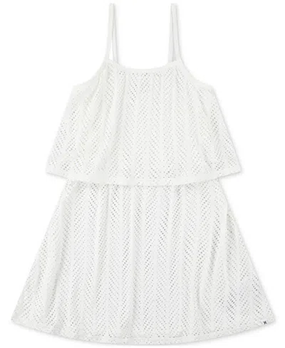 Hurley Kids' Big Girls Swim Cover-up Dress In Marshmallow