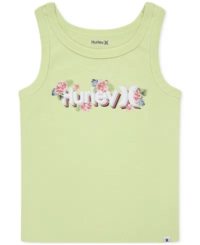 Hurley Kids' Big Girls Tropics Graphic Tank Top In Cool Matcha