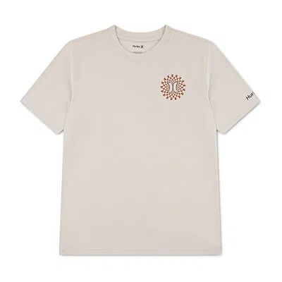 Hurley Big Kid Boys Crew Neck Short Sleeve Regular Fit Graphic T-shirt In Gray