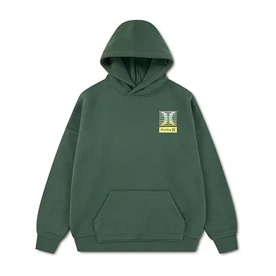 Hurley Big Kid Boys Long Sleeve Fleece Hoodie In Green