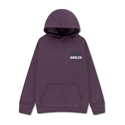 Hurley Big Kid Boys Long Sleeve Fleece Hoodie In Purple