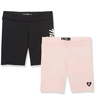 Hurley Biker Shorts Women's Multicolor Elastic Waist In Black