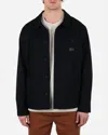 Hurley Bixby Flannel Lined Canvas Long Sleeve In Black In Black