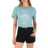 Hurley Bliss Boxy Crop Cotton Graphic T-shirt In Blue