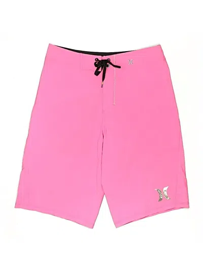Pre-owned Hurley Board Shorts In Pink