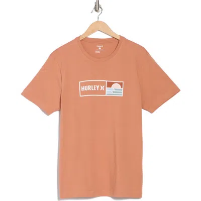 Hurley Box Waves Graphic T-shirt In Brown