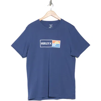 Hurley Box Waves Graphic T-shirt In Submarine