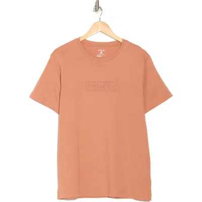 Hurley Boxed Logo Cotton T-shirt In Orange