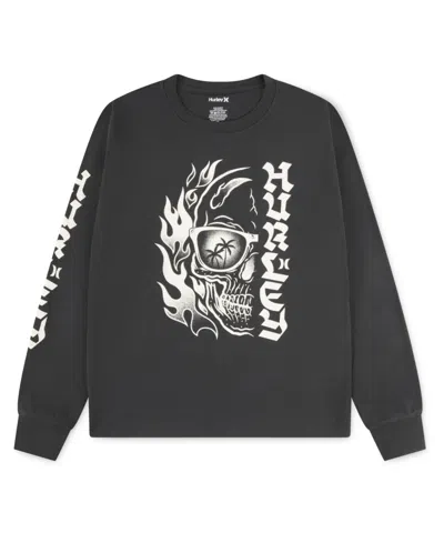 Hurley Kids' Boys 8-20 Skull Split Long-sleeve T-shirt In Gray