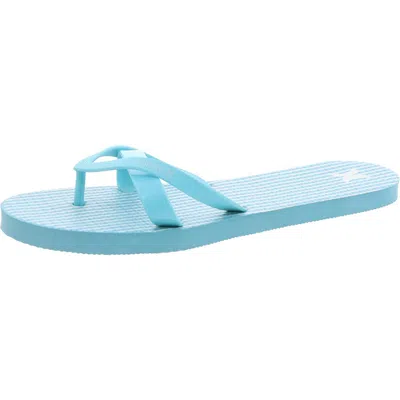 Hurley Brave Womens Logo Rubber Flip-flops In Blue