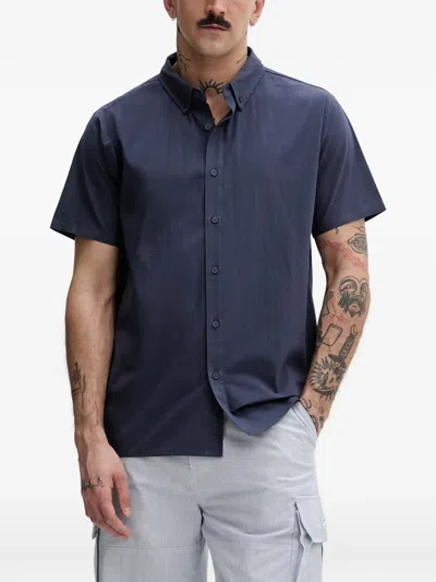 Hurley Button-down Short-sleeve Shirt In Blue