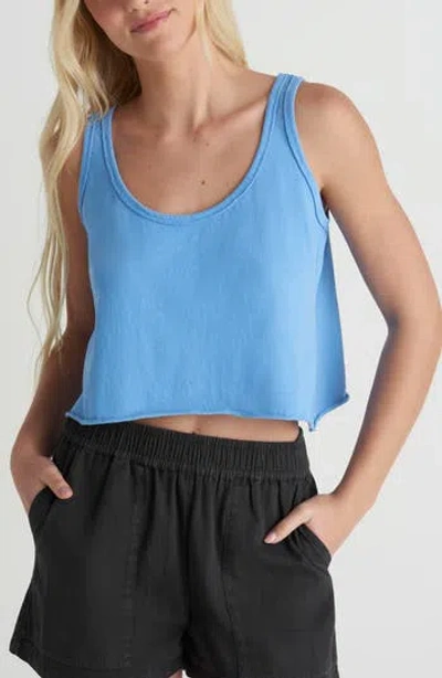 Hurley California Crop Cotton Jersey Tank In Blue