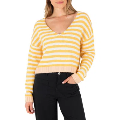 Hurley Campfire V-neck Sweater In Yellow