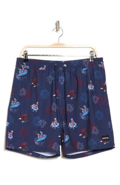 Hurley Cannonball Volley Swim Trunks In Blue
