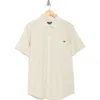 Hurley Caryota Short Sleeve Cotton Button-up Shirt In Neutral