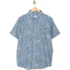 Hurley Caryota Short Sleeve Cotton Button-up Shirt In Blue