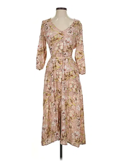 Pre-owned Hurley Casual Dress In Tan