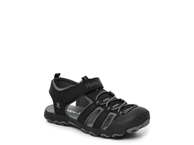 Hurley Champ Sandal Kids' In Black/charcoal Grey