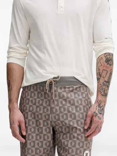 Hurley Checkerboard Sun-print Swim Shorts In Multi