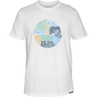 Hurley Circlescape Graphic T-shirt In White