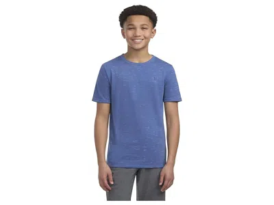 Hurley Cloud Slub Crew Neck T-shirt (big Kid) Boy's T Shirt Shoreline : Sm (8 Big Kid), Cotton/polyester In Blue