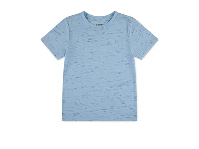 Hurley Cloud Slub Crew Neck T-shirt (little Kid) Boy's T Shirt Blue Ice : 5 Little Kid, Cotton/polyester