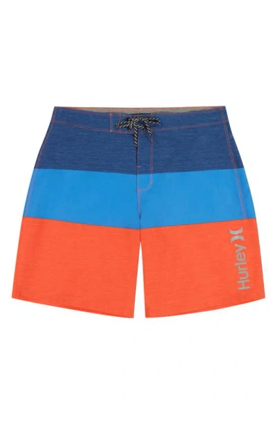 Hurley Colorblock Board Shorts In Bright Red