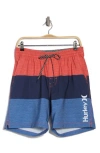 Hurley Colorblocked Volley Swim Trunks In Black