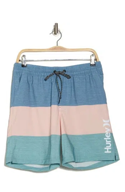 Hurley Colorblocked Volley Swim Trunks In Multi