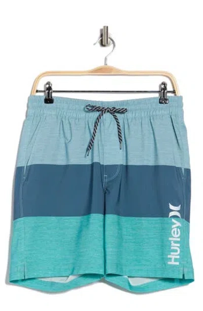 Hurley Colorblocked Volley Swim Trunks In Multi