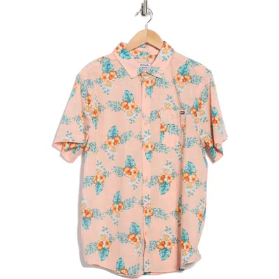 Hurley Congo Regular Fit Short Sleeve Button-up Shirt In Pink